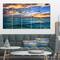Designart - Exotic Tropical Beach at Sunset - Modern Seashore Canvas Art